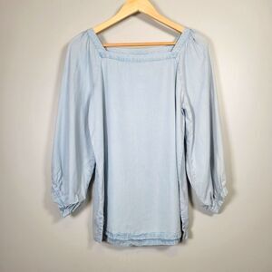 Loft Square Neck Long Sleeve Top